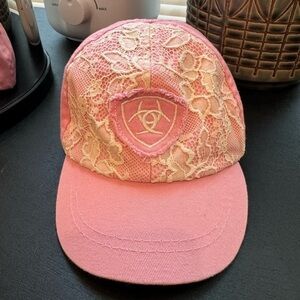 Ariat Infant's Pink Lace Baseball Cap